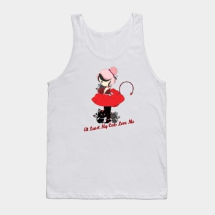 Cute Anime Girl with Demon Cats Tank Top